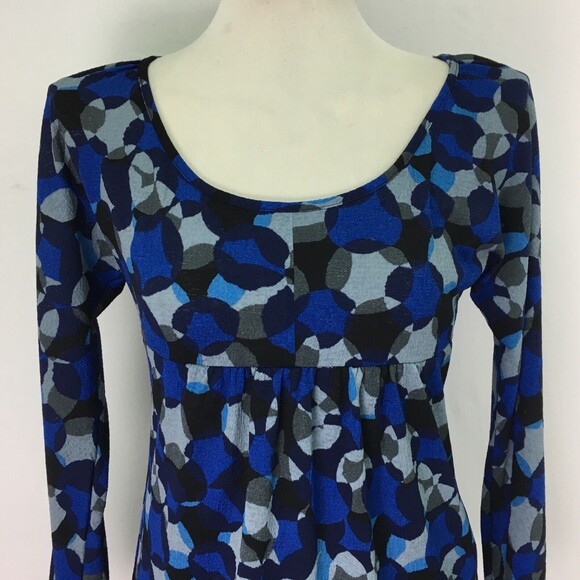 Alfani Women's Top P Petite Blue Gray Black Multi-Color Long Sleeve - Picture 2 of 7